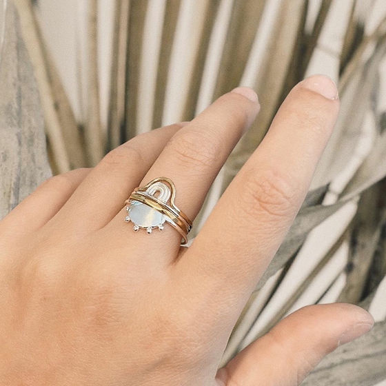 Rainbow Stacking Ring | Sterling Silver | by Alex Ren - Freshie & Zero Studio Shop