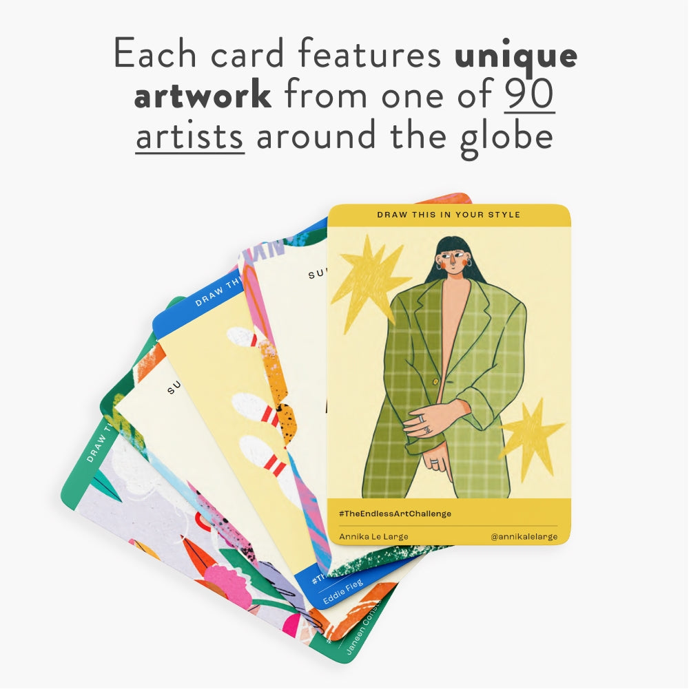 The Endless Art Challenge Card Deck - Freshie & Zero Studio Shop