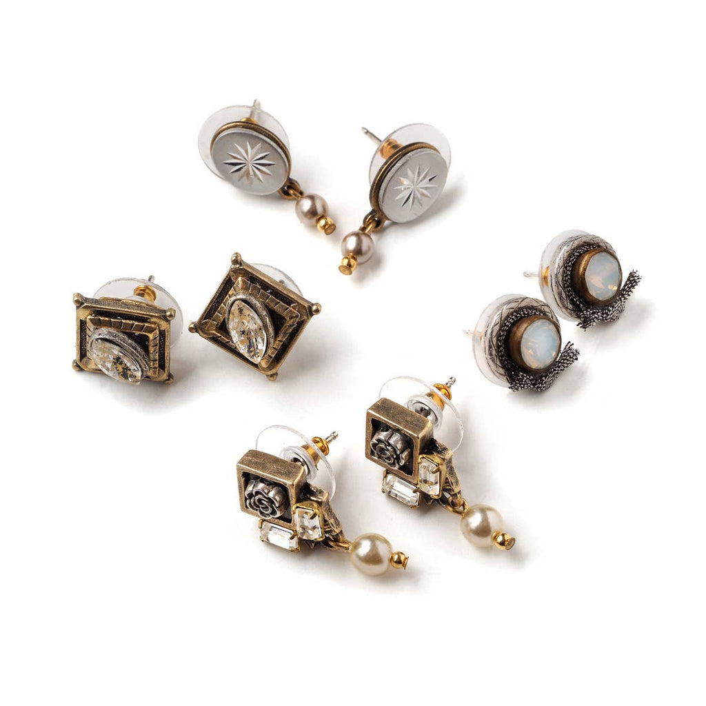 Retro Socialite Stud Earrings by Jill Schwartz - Freshie & Zero Studio Shop