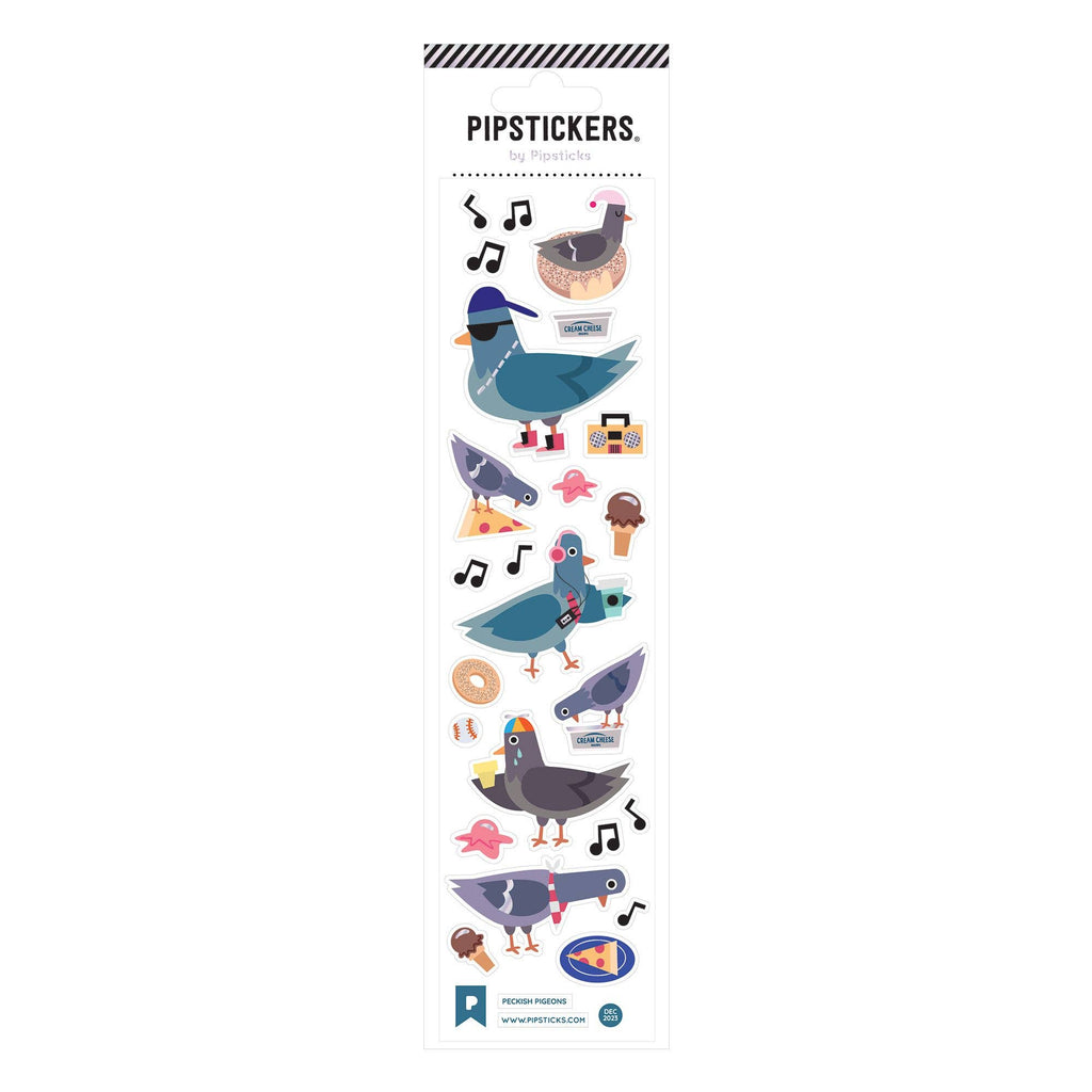 Peckish Pigeons Sticker Sheet by Pipsticks - Freshie & Zero Studio Shop