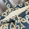 Large Zippered Bag: blue floral - Freshie & Zero Studio Shop