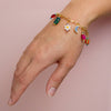Colorful Jewel Tone Flower Charm Bracelet by Jill Makes - Freshie & Zero Studio Shop