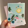 Solar Juggle Birthday Greeting Card - Freshie & Zero Studio Shop