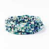 Blue Confetti Beaded Bracelet Stack of 10 - Freshie & Zero Studio Shop