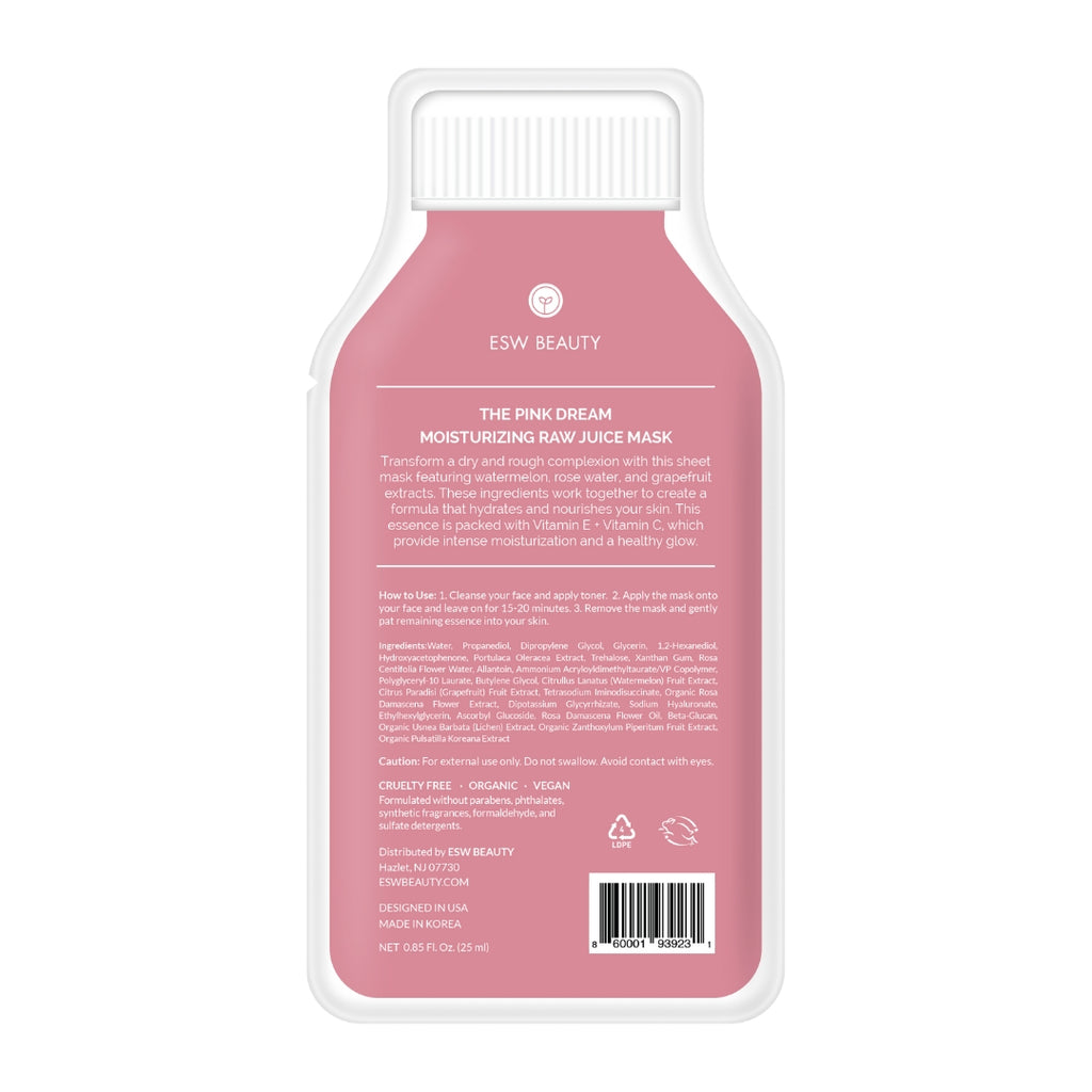 The Pink Dream Moisturizing Raw Juice Sheet Mask - Freshie & Zero Studio Shop