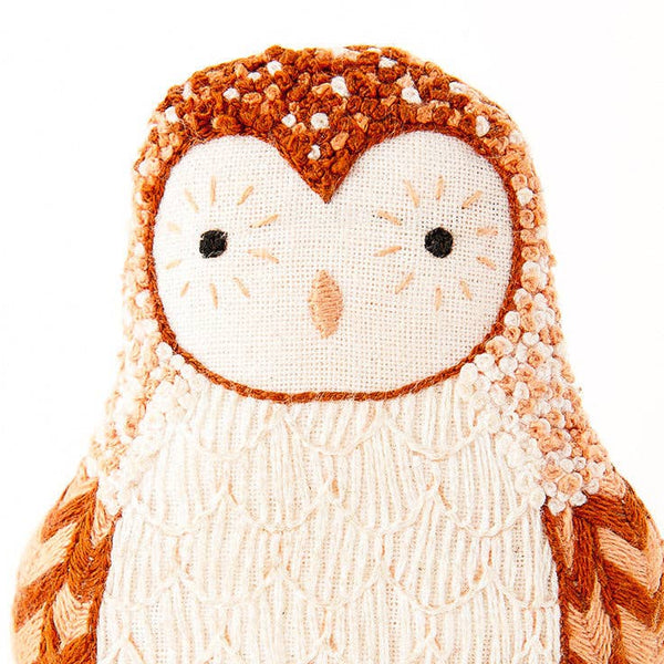 Embroidery Mini Plush Kit, Barn Owl - Level 3 - Freshie & Zero Studio Shop