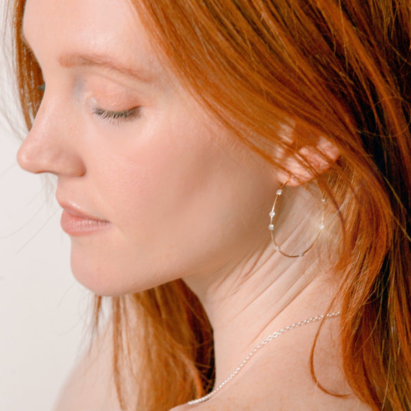 Minimal Cosmos Dotted Hoop - Large - Freshie & Zero Studio Shop