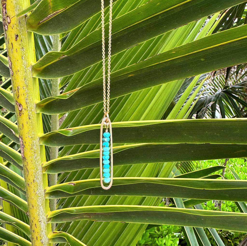 lyric necklace with turquoise - Freshie & Zero Studio Shop