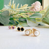 Artisan Stud Earrings: Gold Vermeil White Pearl - Freshie & Zero Studio Shop