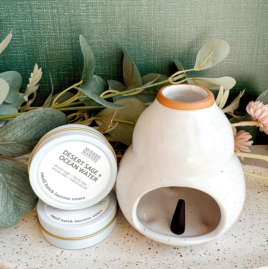 Incense Cones: Moonstone + Rose Quartz - Freshie & Zero Studio Shop