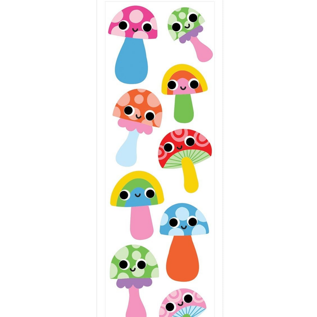 Google Eyed Mushrooms Sticker Sheet by Pipstickers - Freshie & Zero Studio Shop