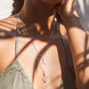 Silver Ogee Necklace - lilac - Freshie & Zero Studio Shop