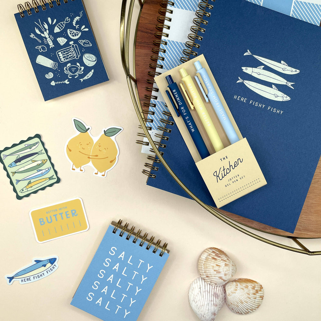 Kitchen Gel Pen Jotters Set - Freshie & Zero Studio Shop
