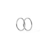 Ava Silver Huggie Infinity Hoop Earrings Mini - Freshie & Zero Studio Shop