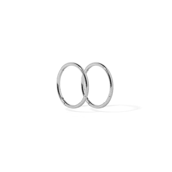 Ava Silver Huggie Infinity Hoop Earrings Mini - Freshie & Zero Studio Shop