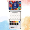 Watercolor Pocket Set of 12 with Brush: Essential - Freshie & Zero Studio Shop