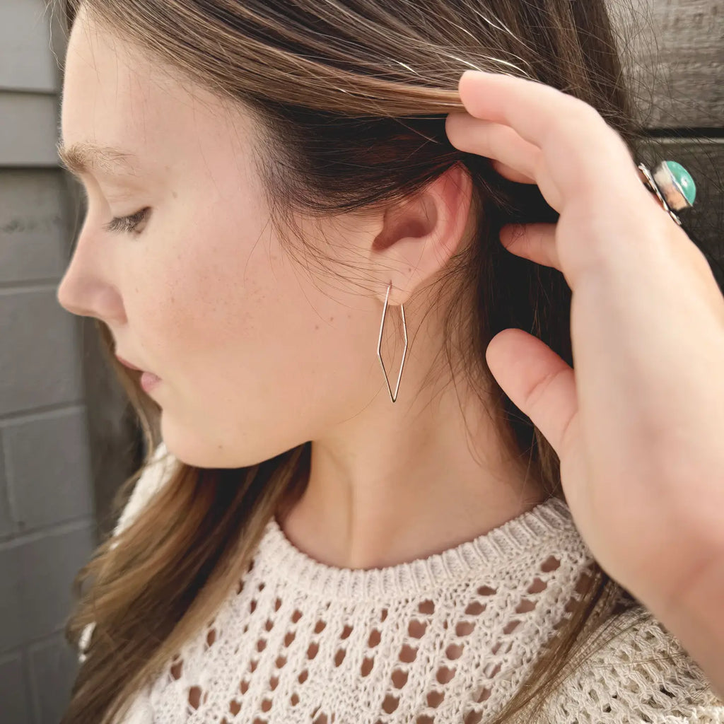 Minimal Hoop - Diamond - Freshie & Zero Studio Shop