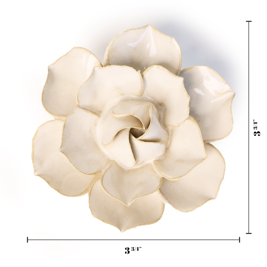 English Garden Ceramic Flower: Ivory Daffodil 4" - Freshie & Zero Studio Shop