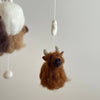 Felt Baby Mobile - Highland Cows - Freshie & Zero Studio Shop