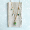 green seascape gemstone charm necklace - Freshie & Zero Studio Shop