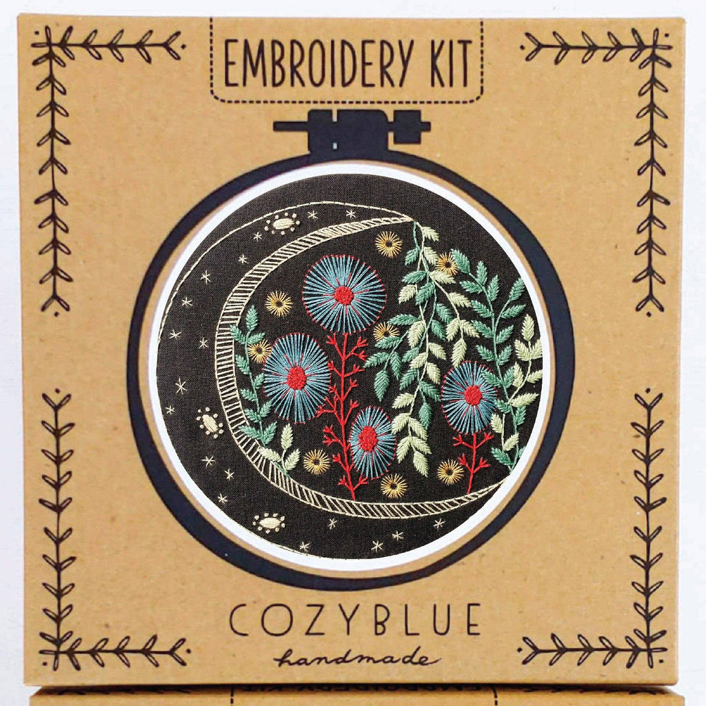 Moon Night Garden Embroidery Kit by Cozyblue - Freshie & Zero Studio Shop