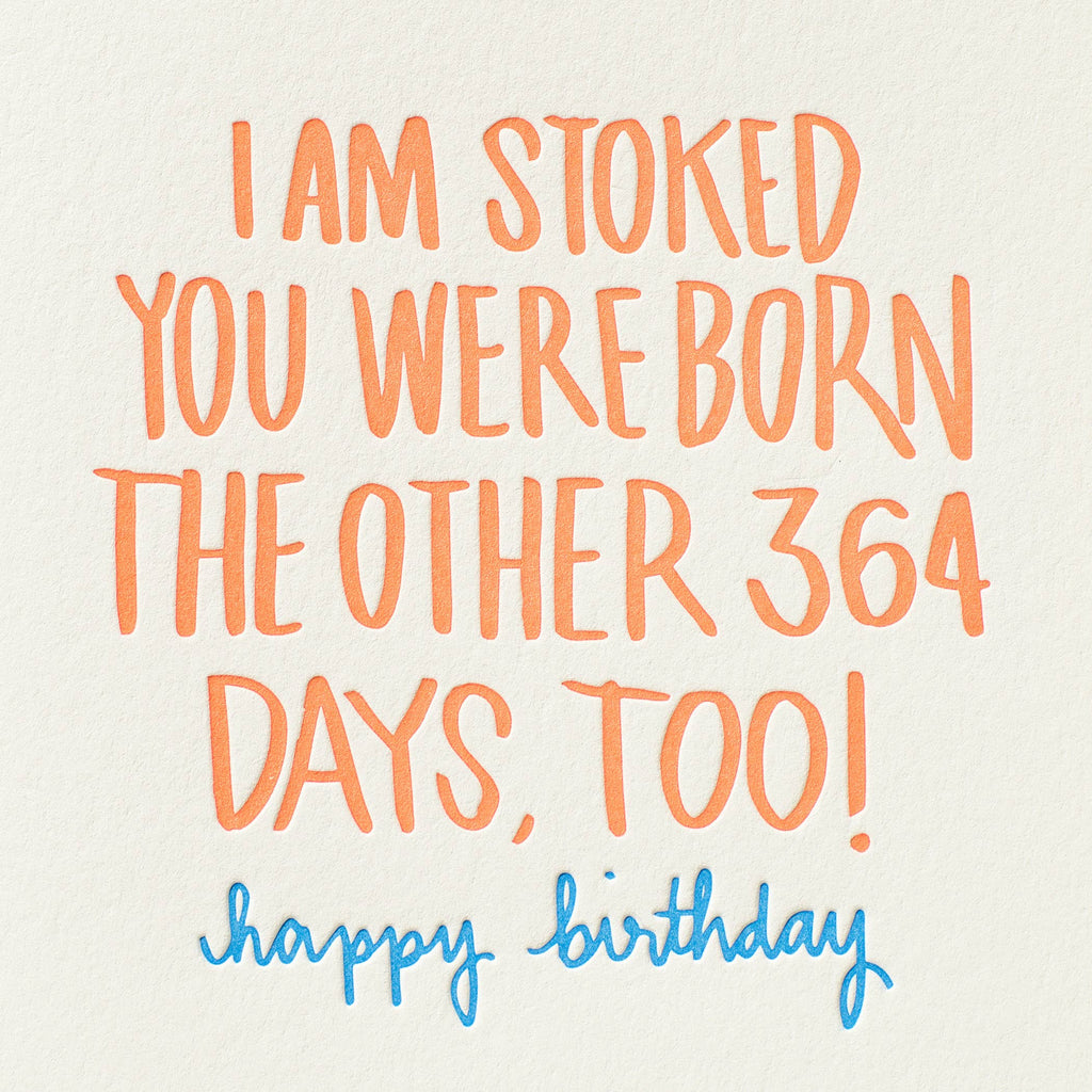 Stoked You Were Born Birthday Card - Freshie & Zero Studio Shop