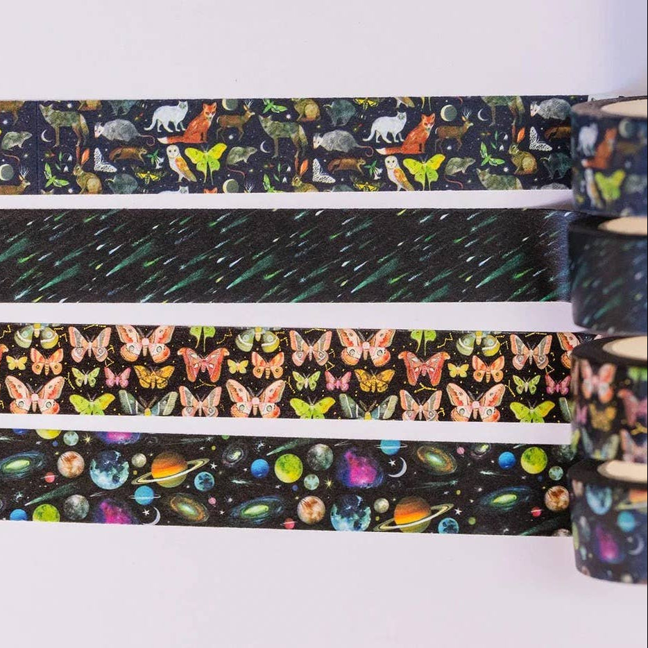 Nocturne - 4-Pack Washi Tape Roll Set - Freshie & Zero Studio Shop