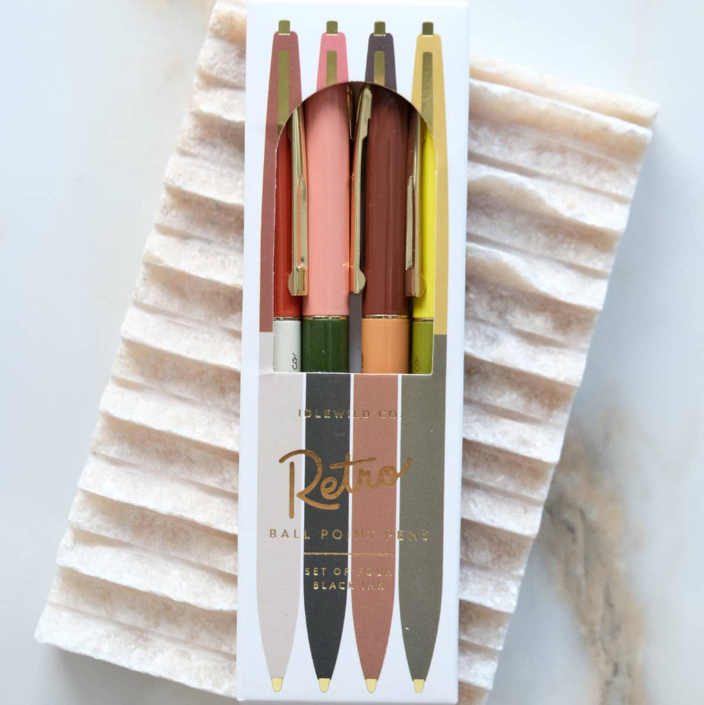 Retro Pen Set of Four | Desert Tones - Freshie & Zero Studio Shop