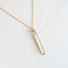 lyric necklace with white pearls - Freshie & Zero Studio Shop