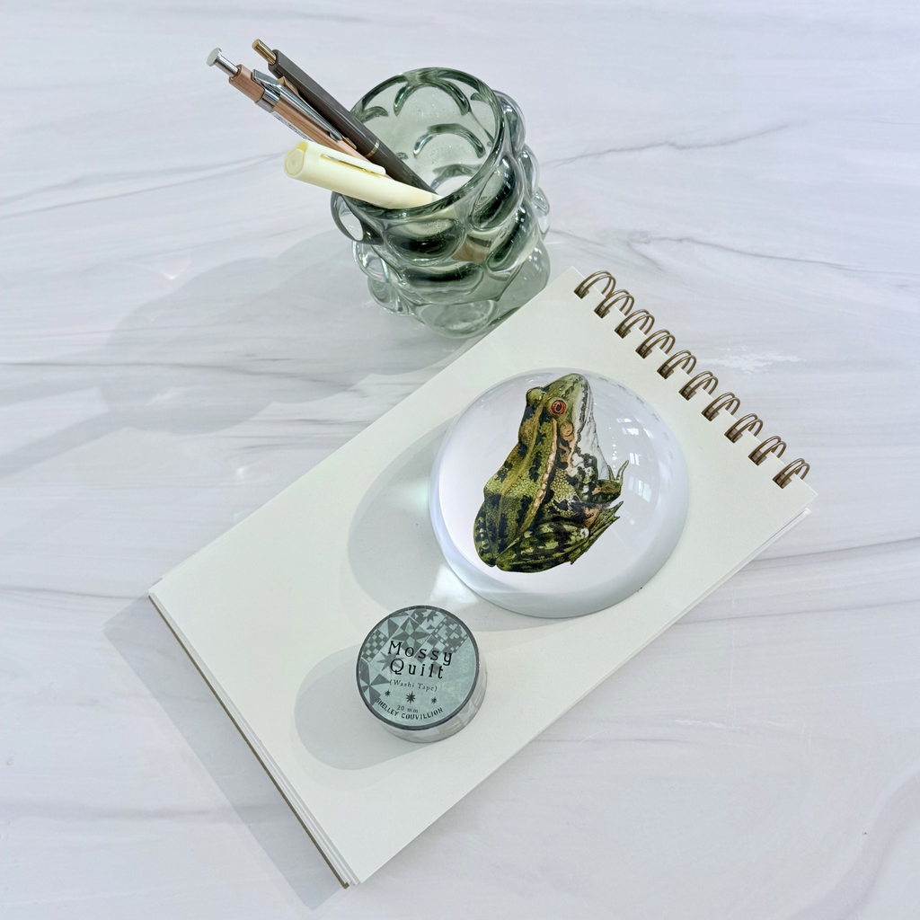 Prince Frog Glass Dome Paperweight - Freshie & Zero Studio Shop