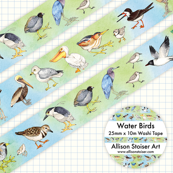 Water Birds Washi Tape - Freshie & Zero Studio Shop