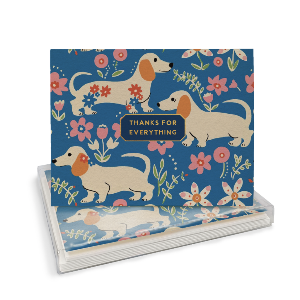 Thanks for Everything Dog - Boxed Greeting Card Set of 8 - Freshie & Zero Studio Shop