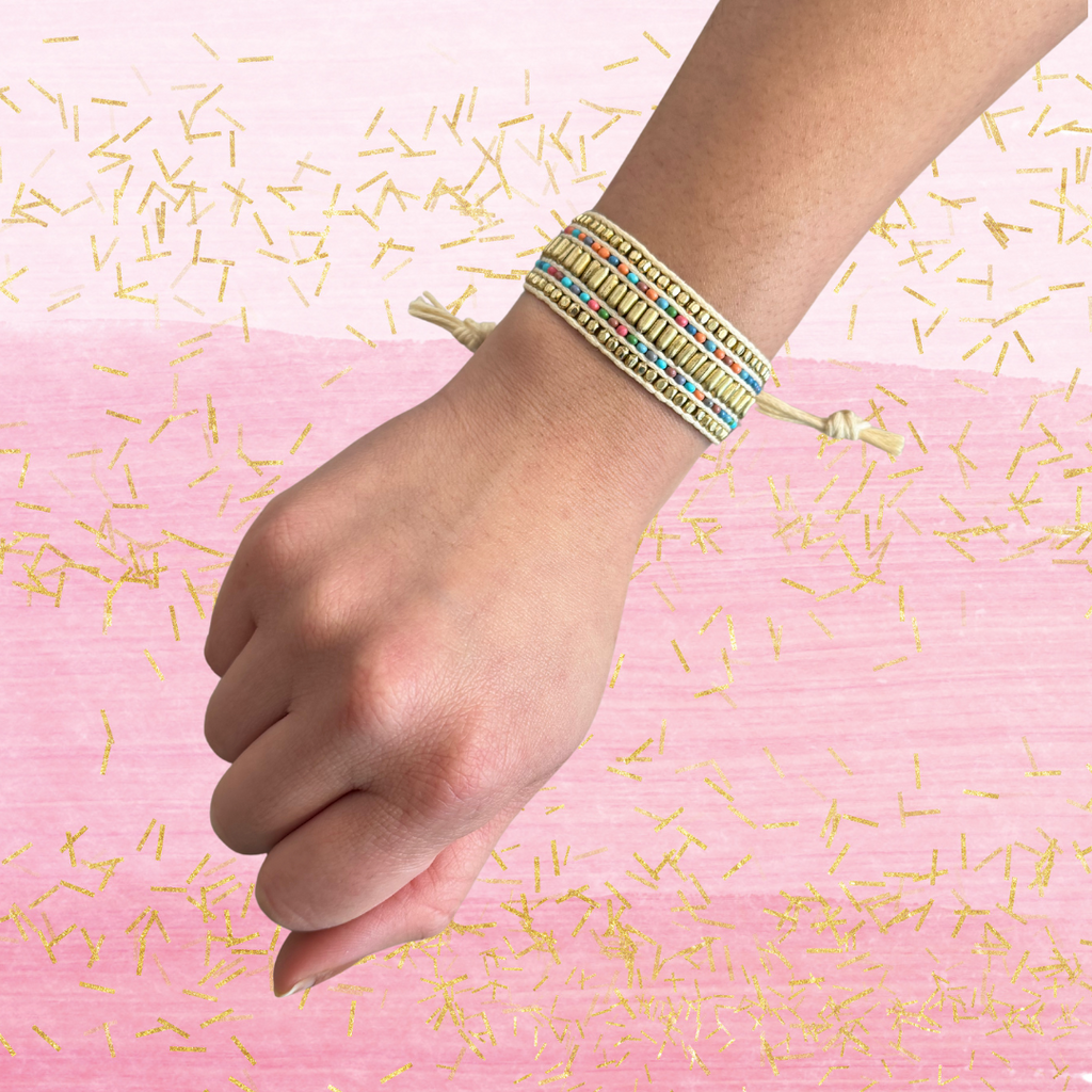 Powder Wide Beaded Bracelet - Freshie & Zero Studio Shop