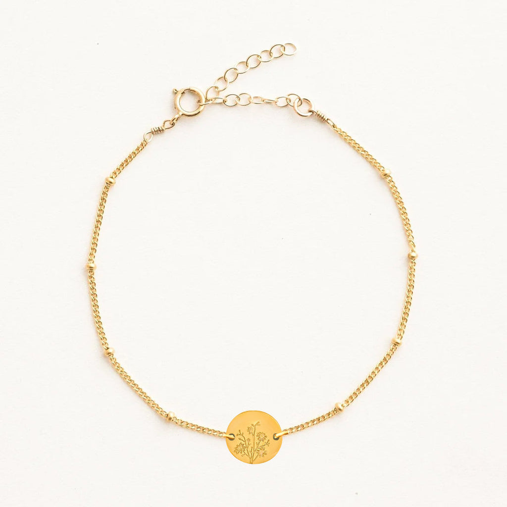 Gold Birth Flower Bracelets by Gratinsta - Freshie & Zero Studio Shop