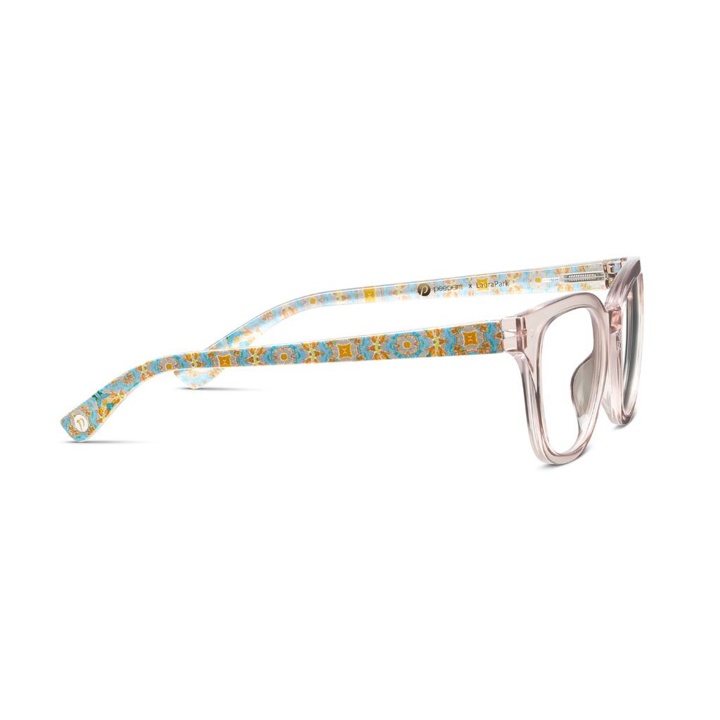 Peepers x Laura Park Reading Glasses: Nola - Gray/Chelsea Orange - Freshie & Zero Studio Shop