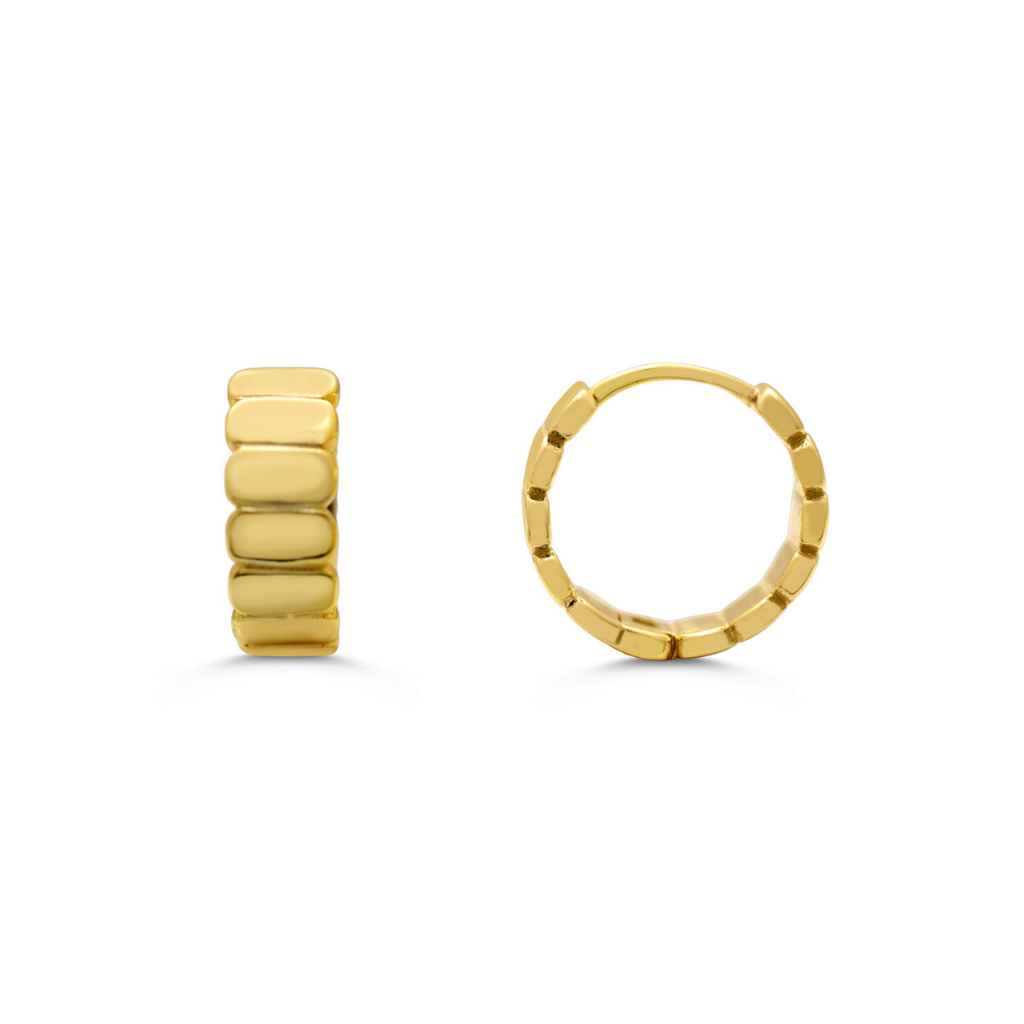 Corrugated Huggie Hoop - Freshie & Zero Studio Shop