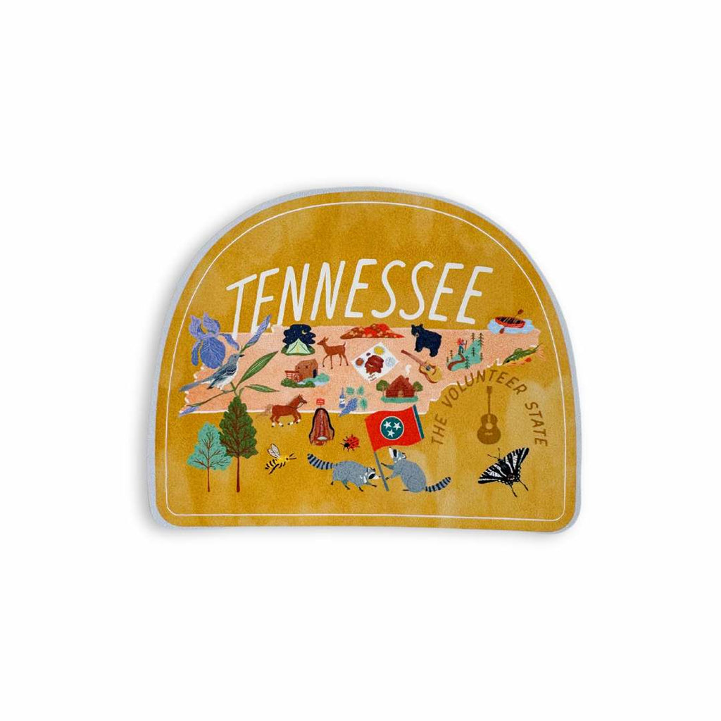 Tennessee Illustration Vinyl Sticker - Freshie & Zero Studio Shop