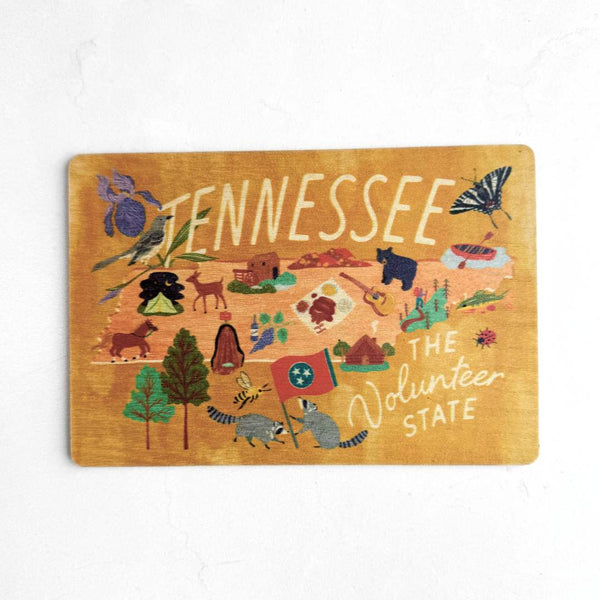 Celebrate Tennessee Wooden Postcard - Freshie & Zero Studio Shop