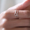 Diamond Dusted Karma Silver Ring - Freshie & Zero Studio Shop