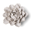 Ceramic Wall Flower: 5" Ivory Peony - Freshie & Zero Studio Shop