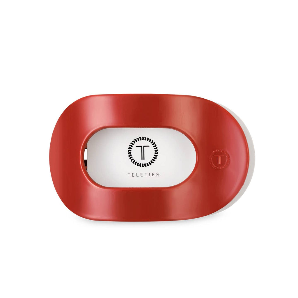 Tomato Red Teleties Flat Round Hair Clip - Freshie & Zero Studio Shop