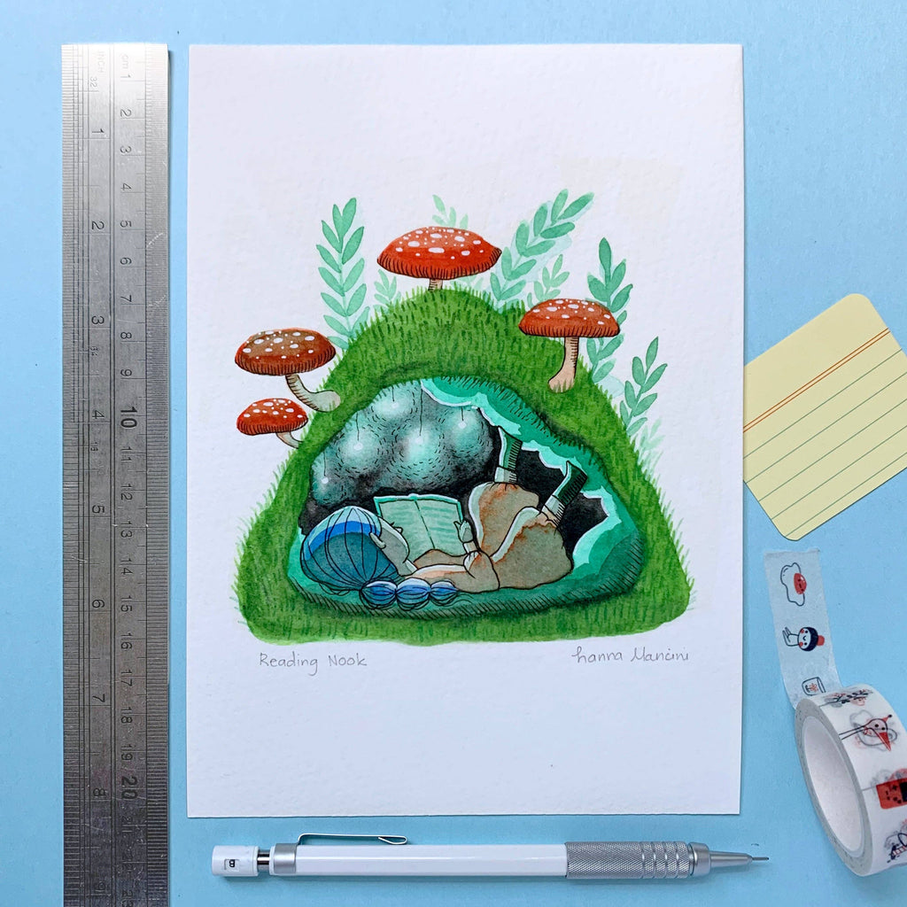 Reading Nook Print - Freshie & Zero Studio Shop