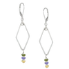 Silver Mirage Earrings - green, lilac, yellow - Freshie & Zero Studio Shop