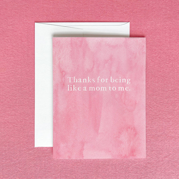 Thanks for Being Like a Mom to Me Greeting Card - Freshie & Zero Studio Shop