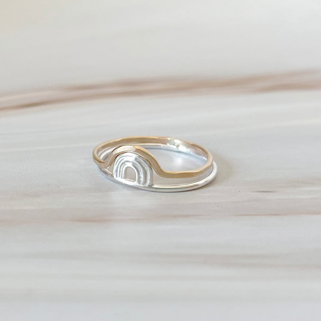 Rainbow Stacking Ring | Sterling Silver | by Alex Ren - Freshie & Zero Studio Shop