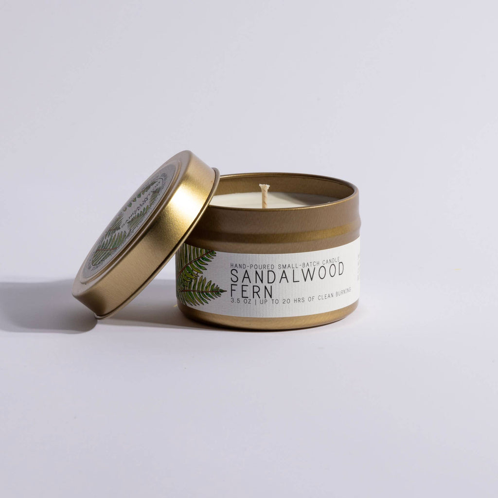 Sandalwood Fern Tin Candle by Just Bee - Freshie & Zero Studio Shop