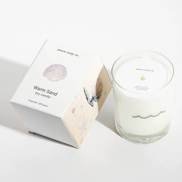 Warm Sand Soy Candle: Jasmine Mandarin Sea Spray - Freshie & Zero Studio Shop