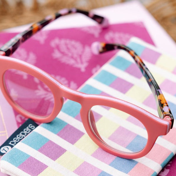 Peepers Reading Glasses: Saffron Strawberry Pink - Freshie & Zero Studio Shop