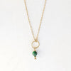 kelp green little gemstone necklace - Freshie & Zero Studio Shop