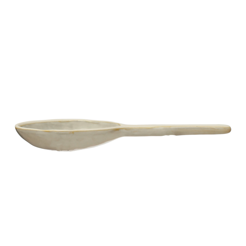 White Stoneware Serving Spoon - Freshie & Zero Studio Shop